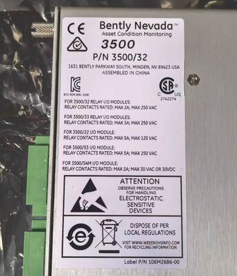 125720-02 بنتلی نوادا 3500 ماژول رله 4 کانال ارتفاع کامل با منطق هشدارهای هشدار